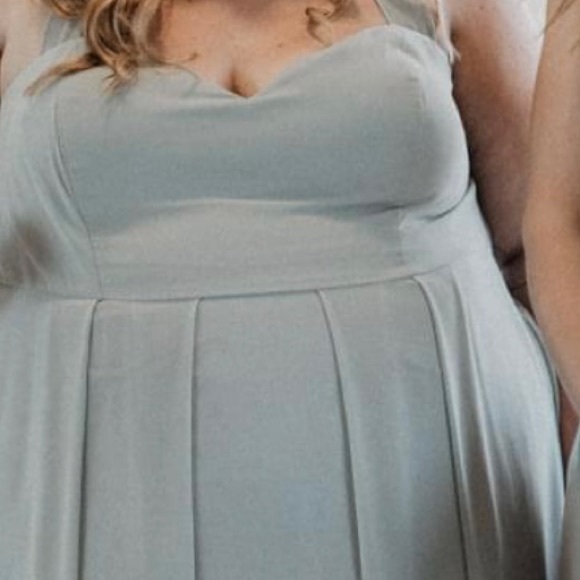 Azazie Clarese Bridesmaid Dress in Agave Green - Picture 2 of 3